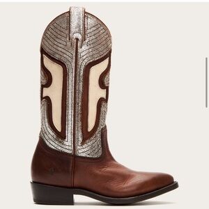 Frye Billy Underlay Pull On 70445 Womens Brown Leather Slip On Western Boots 8